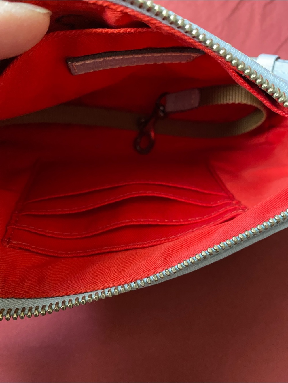 Dooney & Bourke Gray Leather Crossbody - Picture 5 of 7